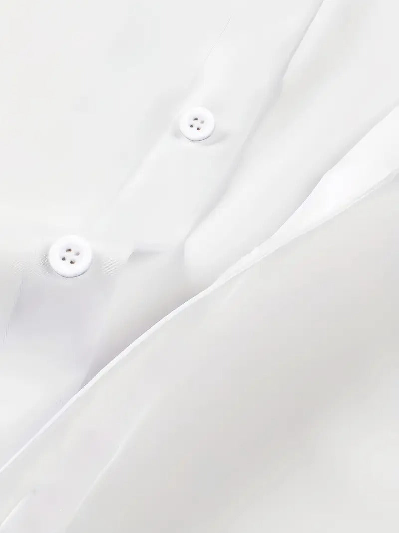 Men’s Classic Solid Shirt – Long Sleeve, Regular Fit, All-Season Wear