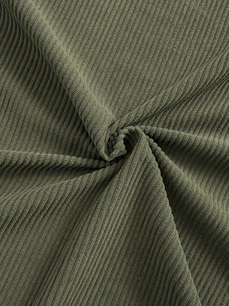 Men’s Corduroy Casual Jacket – Long Sleeve, Lapel Collar, Regular Fit